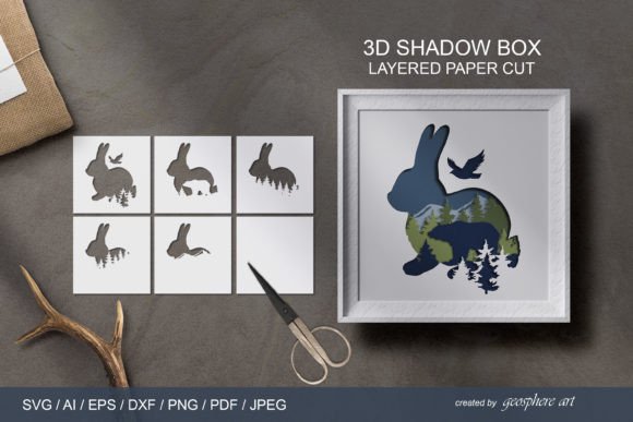 3D Bunny Layered Papercut SVG DXF EP Review