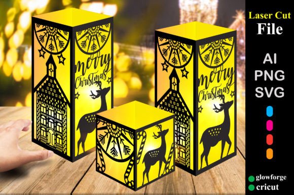 3D Christmas Paper Cut Ornaments Lantern Review for 3D SVG Shapes