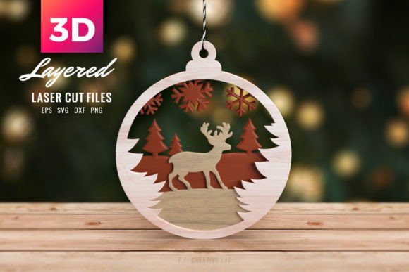 3D Christmas Tree Deer SVG 3D Ornament Review