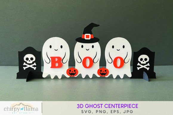 3D Halloween Ghost Centerpiece: A 3D SVG Shapes Review
