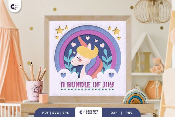 A Bundle of Joy 3D Shadow Box SVG for Baby Content