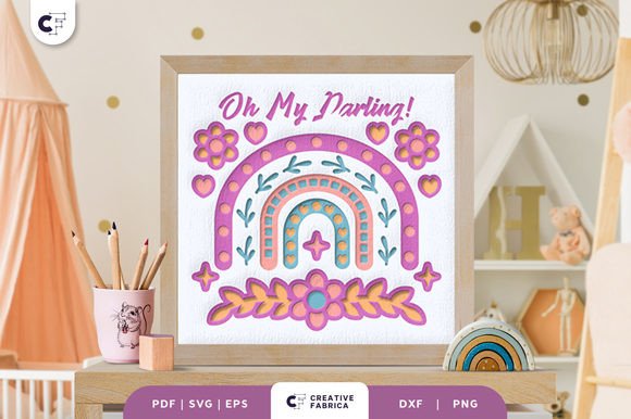 Boho Rainbow 3D Shadow Box SVG Review