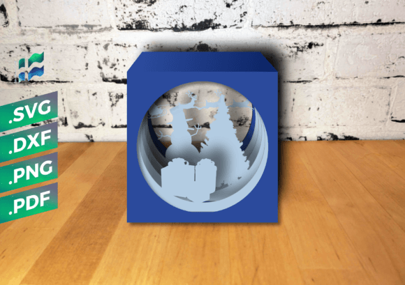 Christmas 3D Shadow Light Box Papercut for Modern Brands