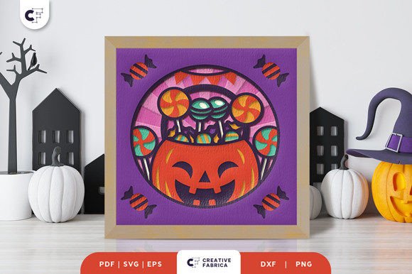 Halloween Candy Bag 3D Paper Cut SVG Review