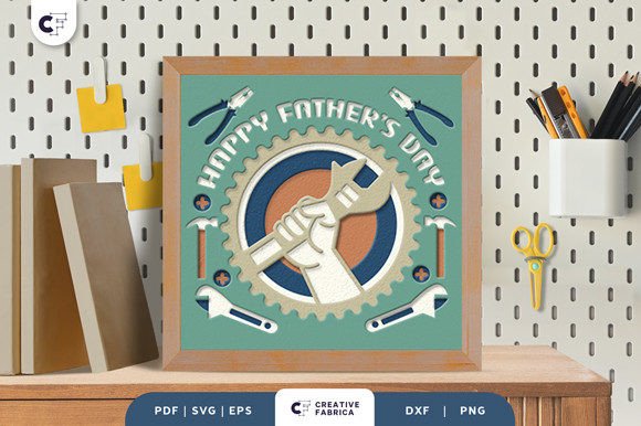 Happy Fathers Day 3D Shadow Box SVG: A Designer's Review