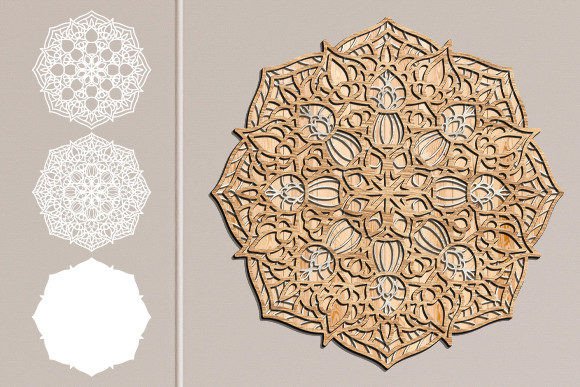 Mandala Wall 3d Laser Cut Design for Modern Wall Decor