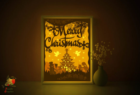 Merry Christmas 3D Light Box Template Review