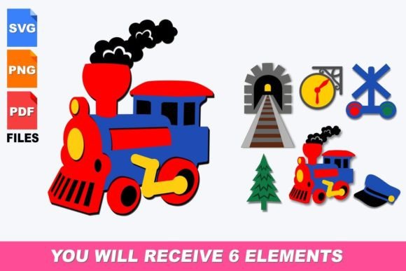 Train 3D Svg Bundle: A Designer's Take on Graphics for Crafts