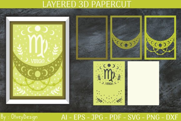 Virgo Zodiac Signs Celestial 3D Layered Design Review